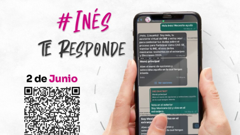 ¡Inés al rescate! El INE lanza chatbot de WhatsApp para elecciones 2024