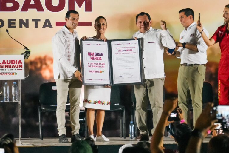Claudia Sheinbaum y candidatos de la 4T firman compromiso por el bienestar de Mérida y Yucatán